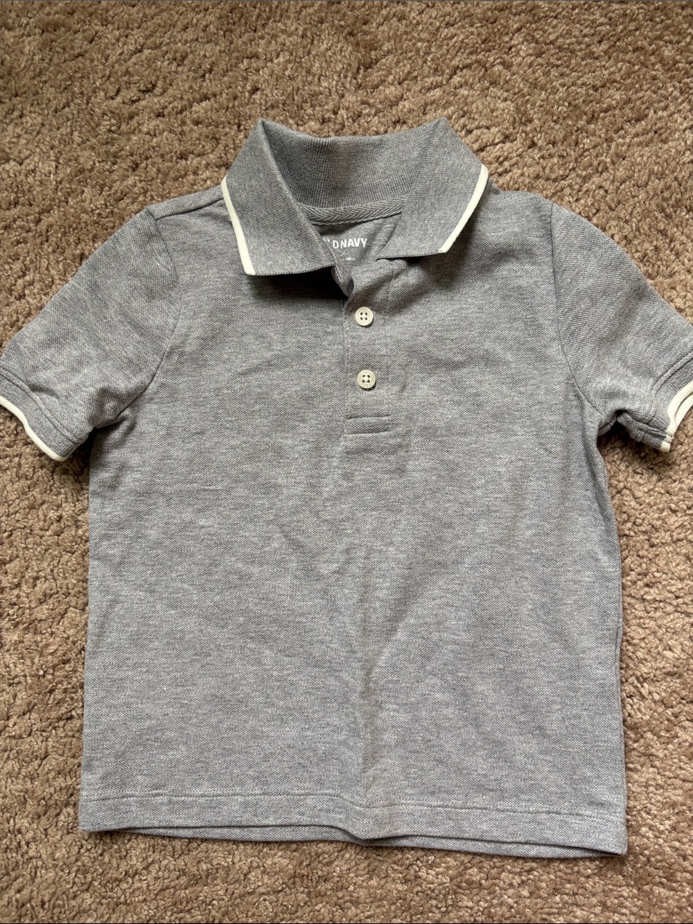 Old Navy Gray Polo with White Trim